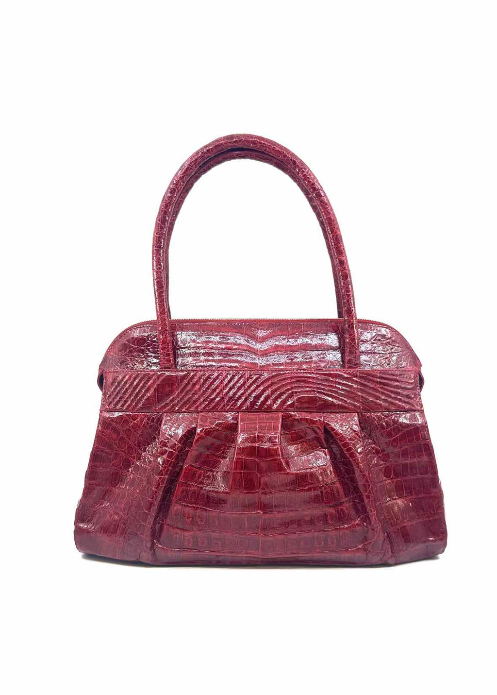 NANCY GONZALEZ Red Crocodile Handbag