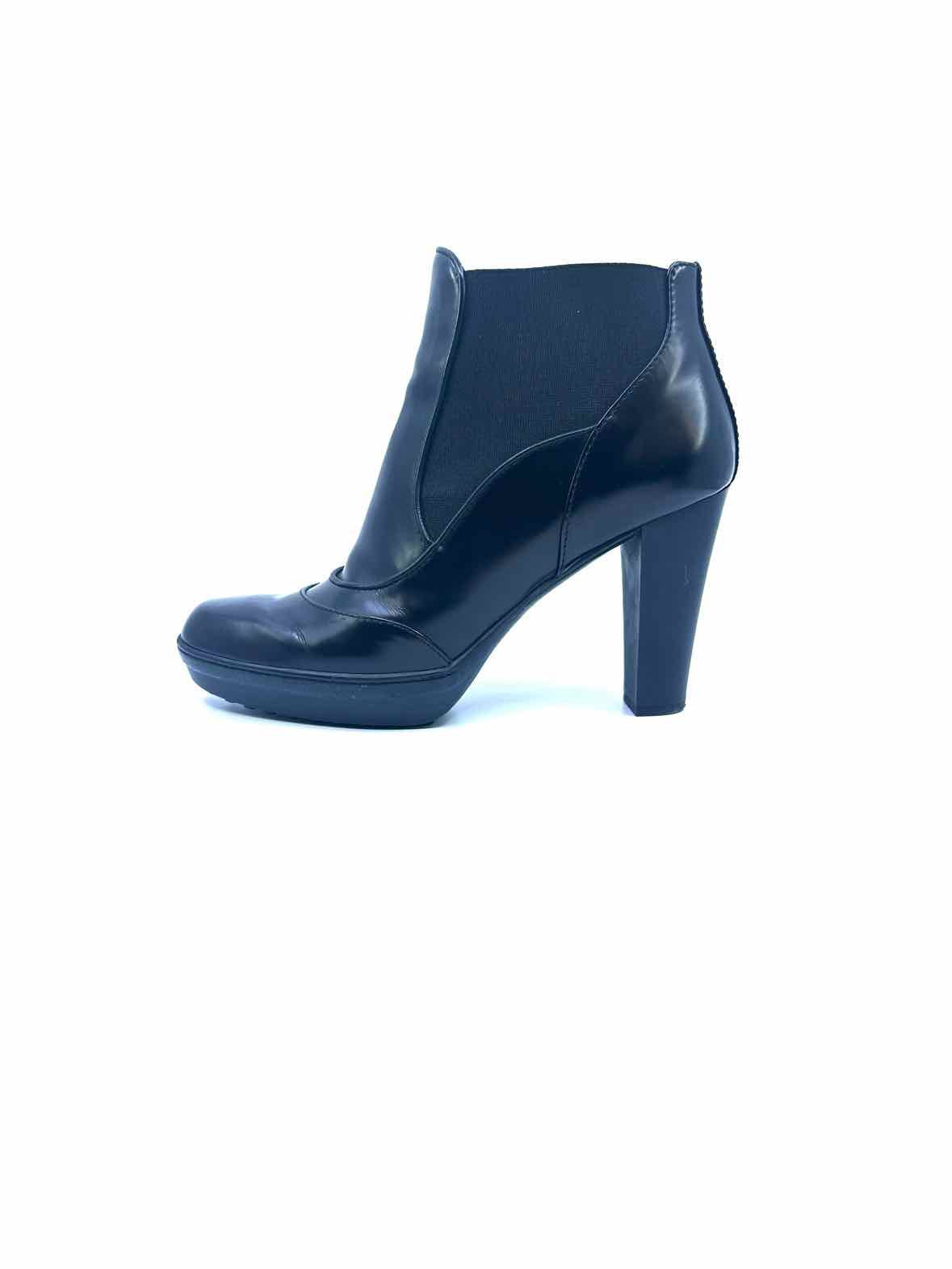 TOD'S Size 8.5 Black Leather Ankle Boot