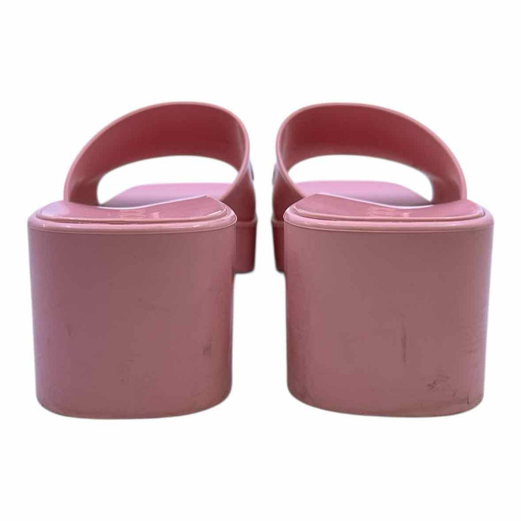 GUCCI Size 9 Pink Rubber Mules