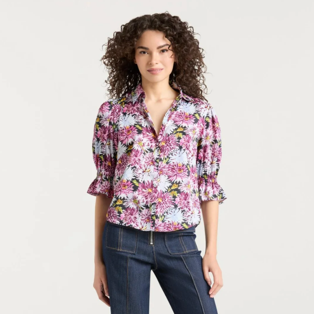 Cinq à Sept Fiona Top - Dahlia Print