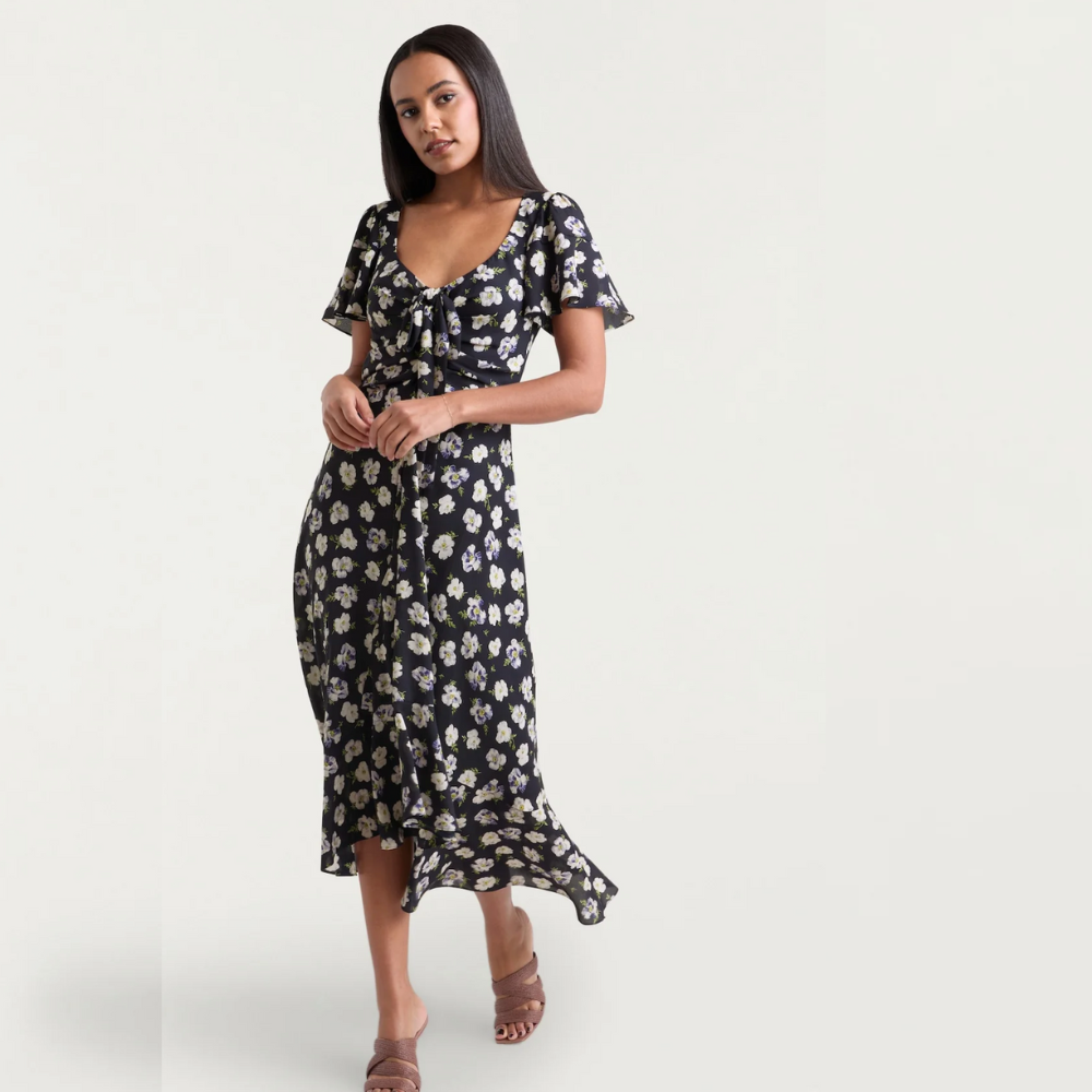 Cinq à Sept Isha Poppies Dress - Navy