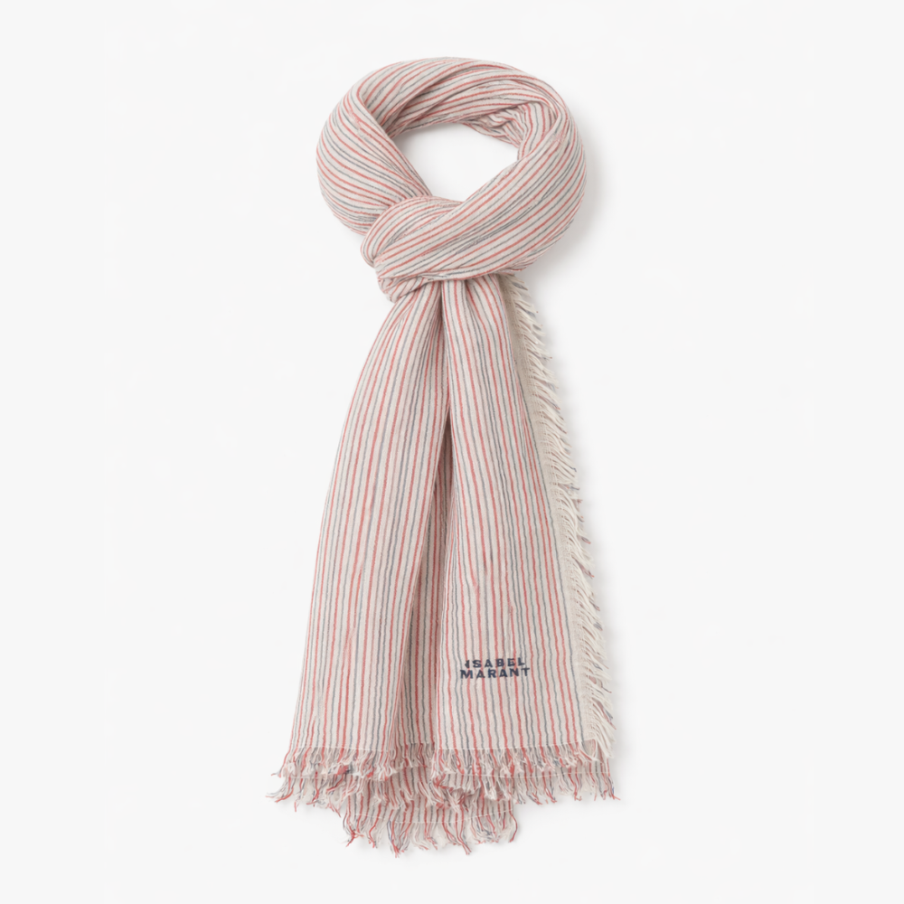 Isabel Marant Zenila Scarf - Ecru/Red
