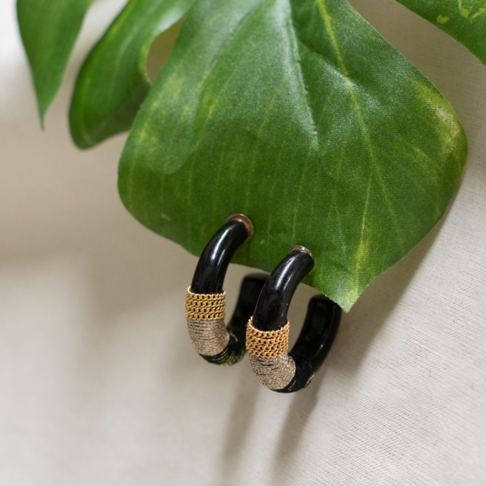 Nach Black Gold Hoops