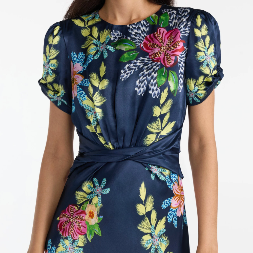 Saloni Gwen C Dress - Hosta Trellis
