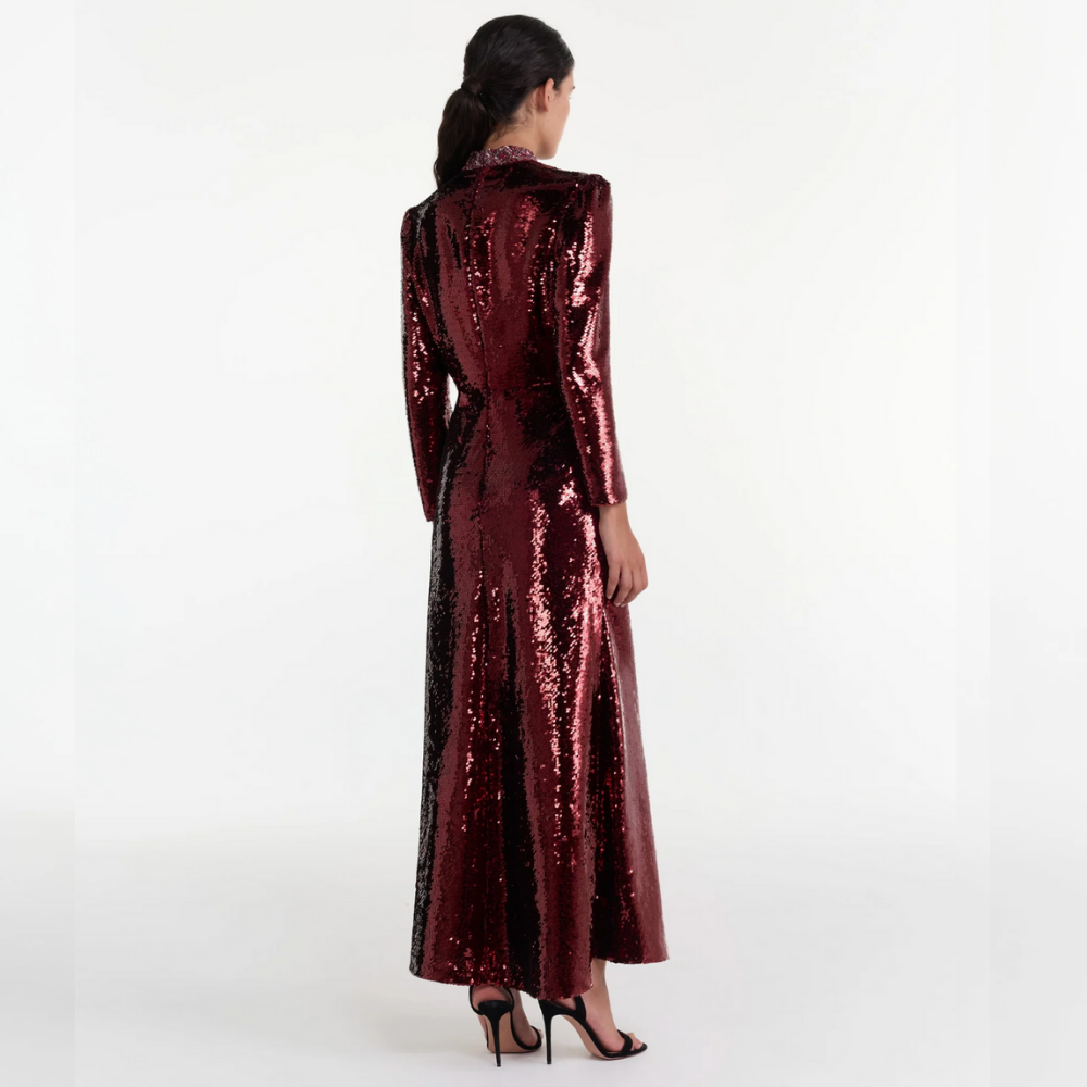 Saloni Jena Dress - Deep Garnet