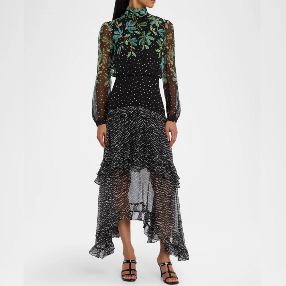 Saloni Jolie-C Dress - Pelta Garden