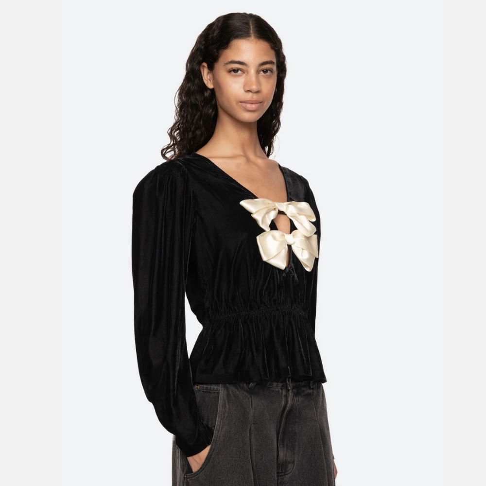 Sea NY Seraphine Top - Black Velvet