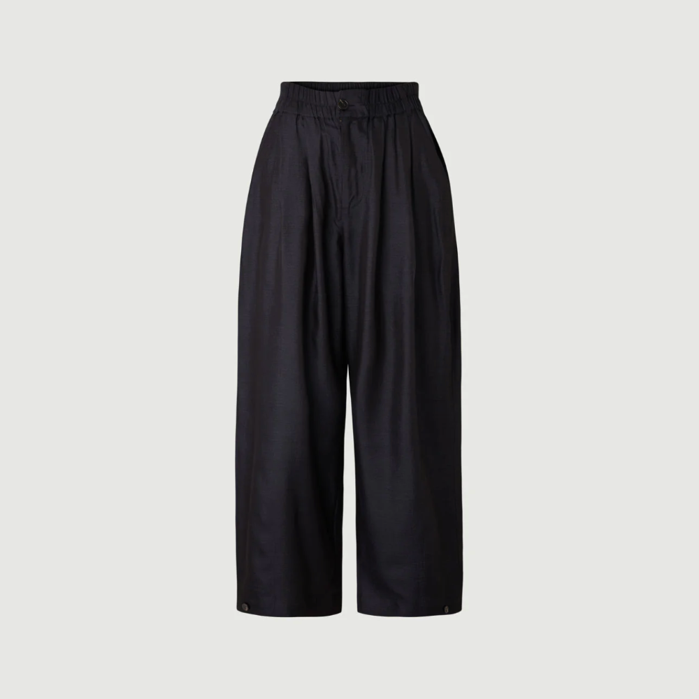 Soeur Vernon Trousers - Black Silk