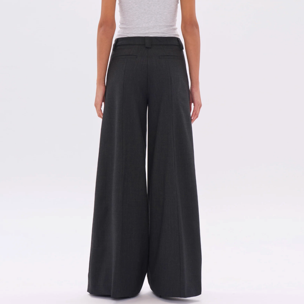 TheLatest Alma Trousers - Black Gabardine