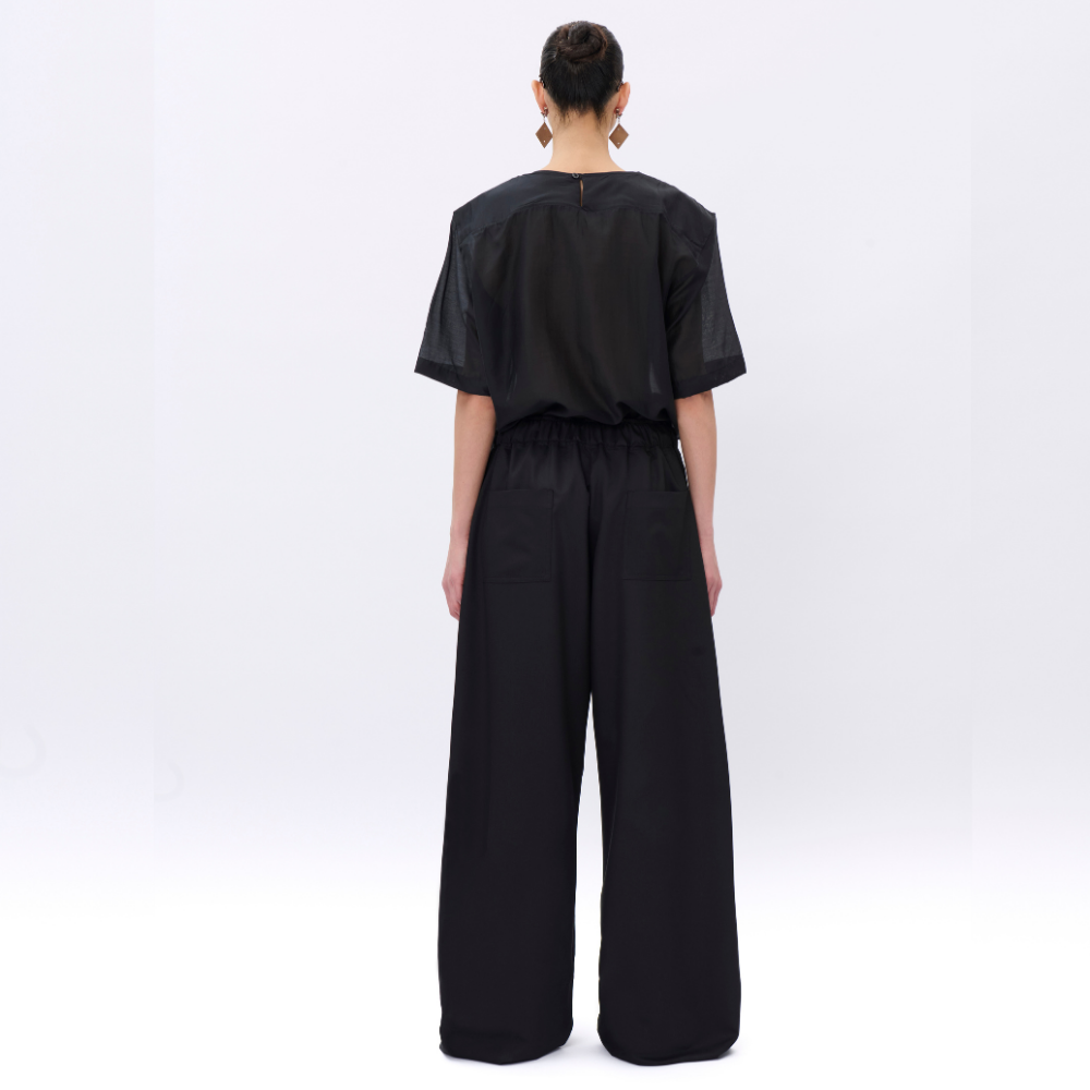 TheLatest Dora Trousers - Black Cotton