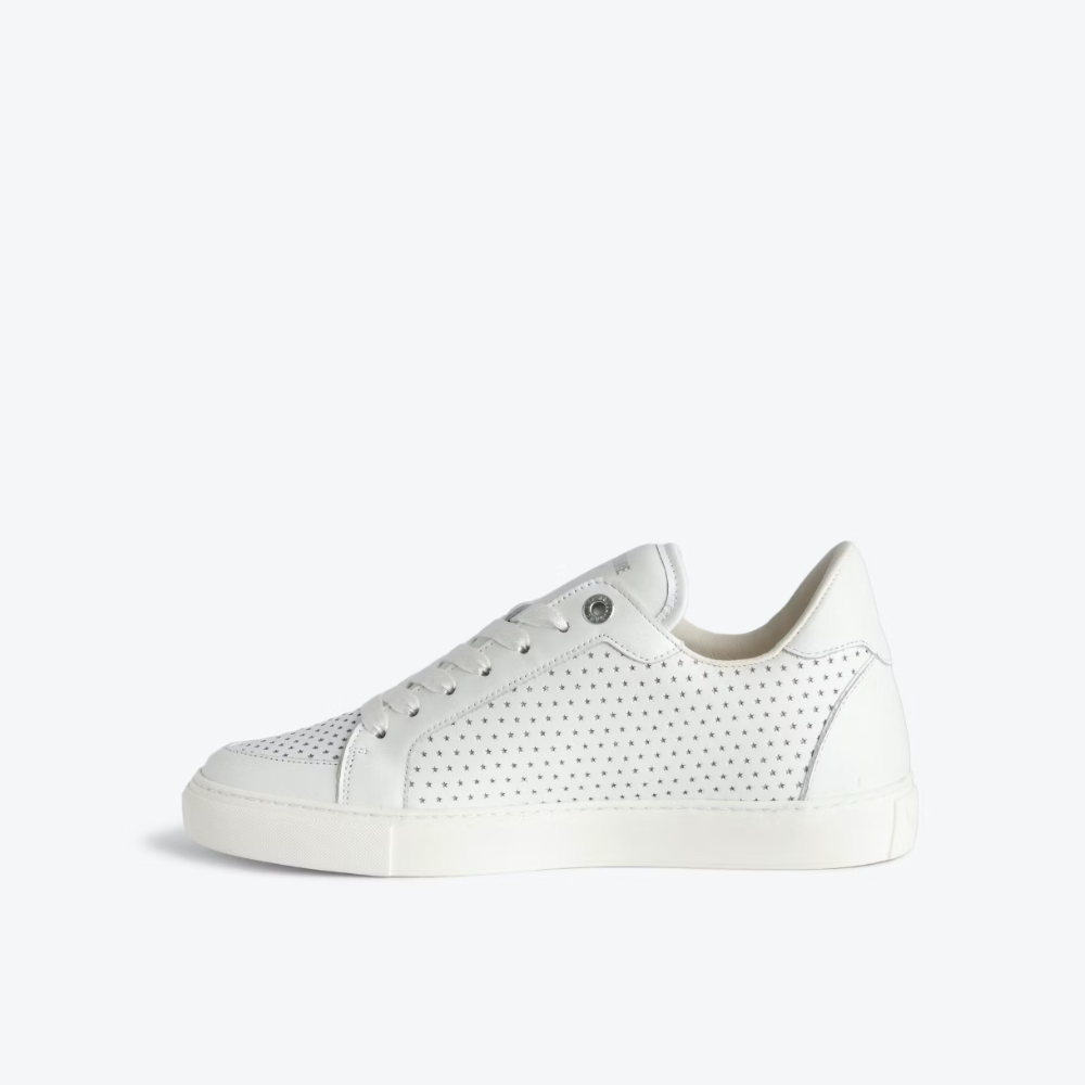 Zadig & Voltaire LA Flash Smooth Perfo Sneakers - Blanc