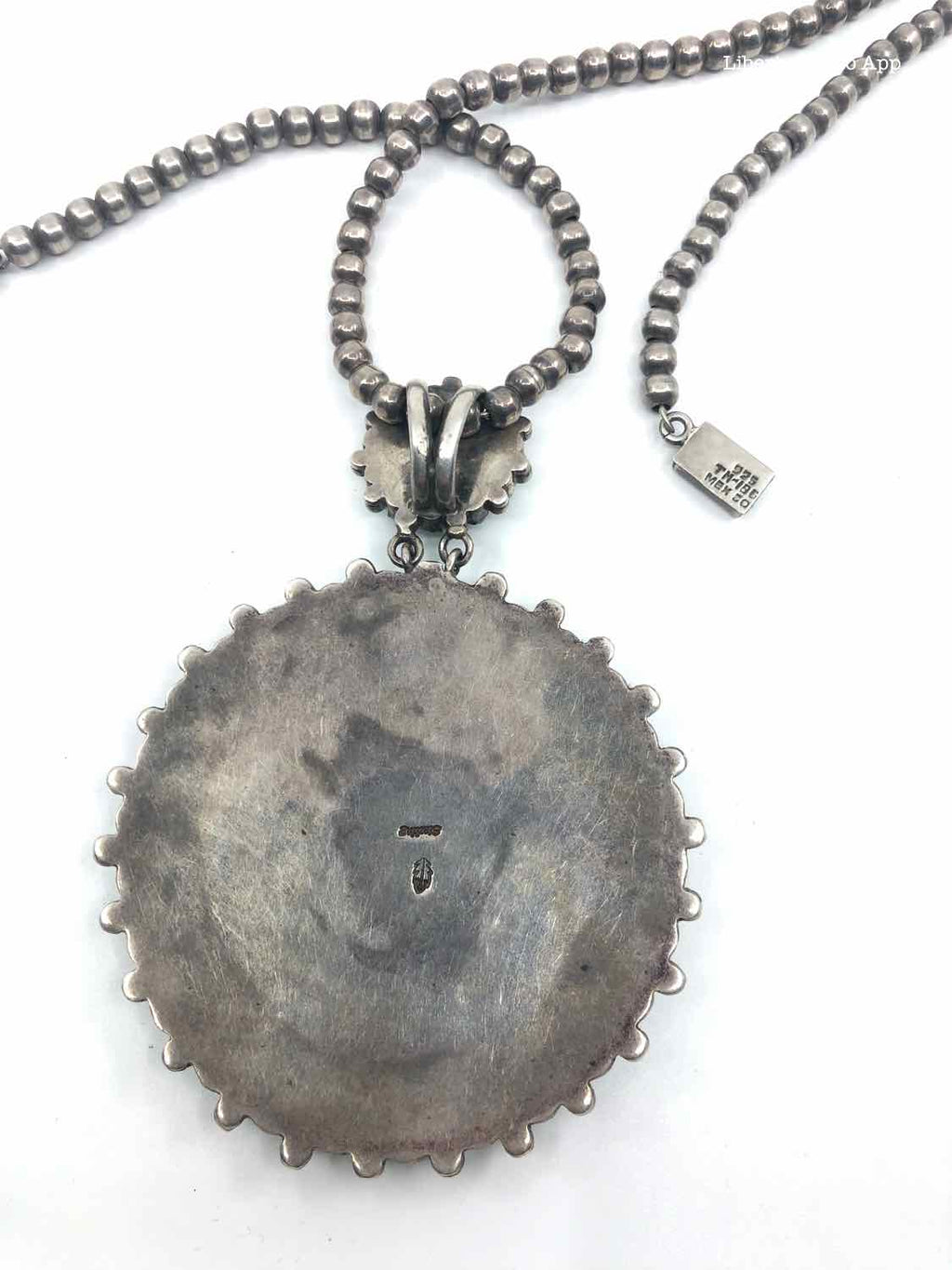 MEXICO 1950's Navajo Sterling Silver Turquoise Necklace