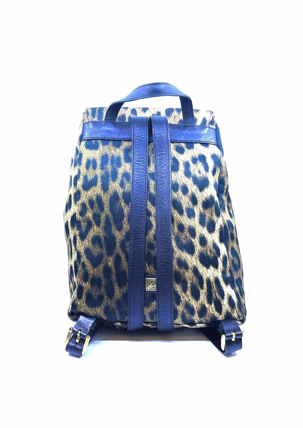 MOSCHINO Brown, Camel Nylon Cheetah print Backpack