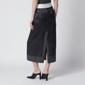Dark grey inside-out midi skirt