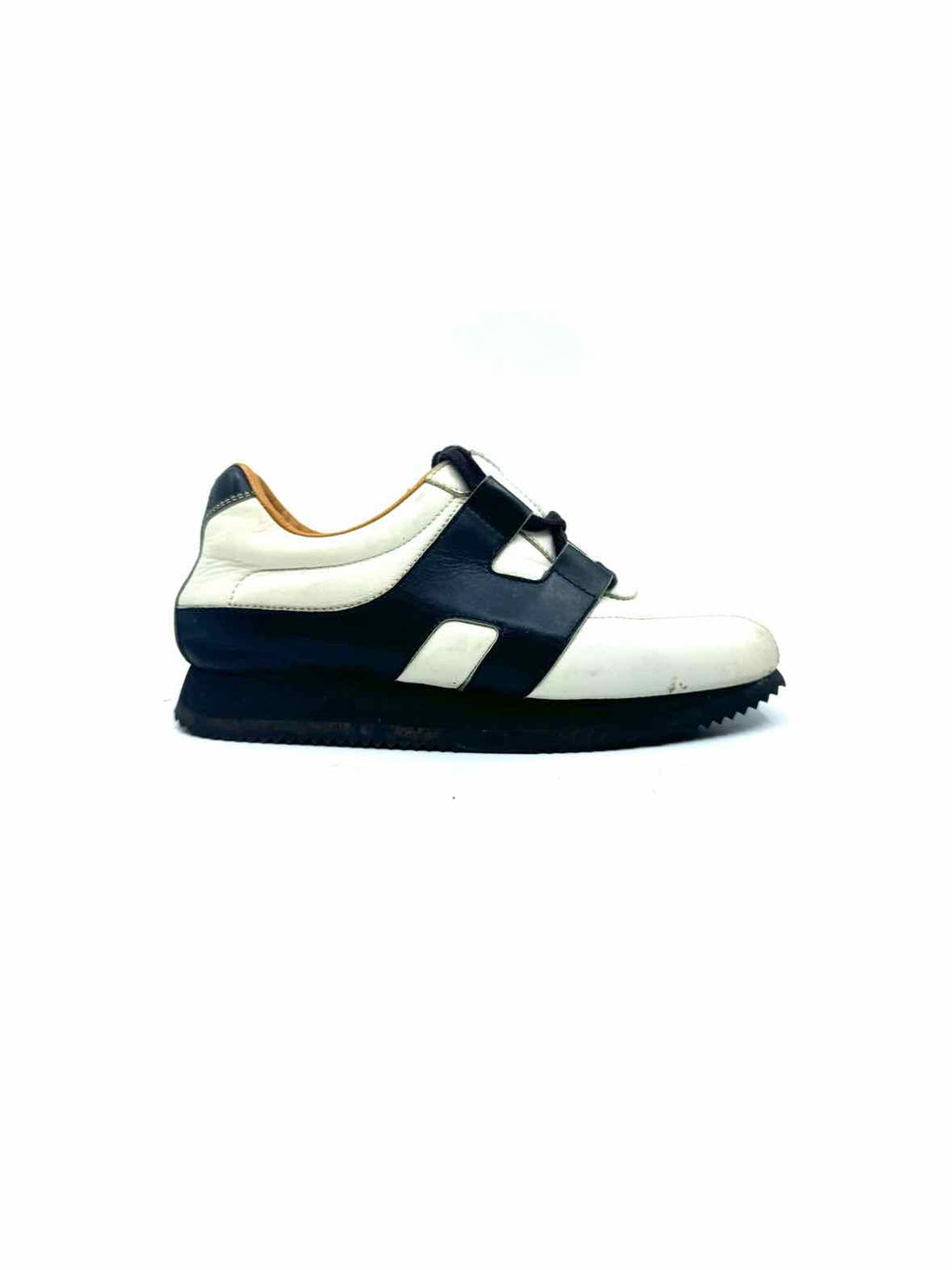 HERMES Size 6 WHITE & BLACK Sneakers