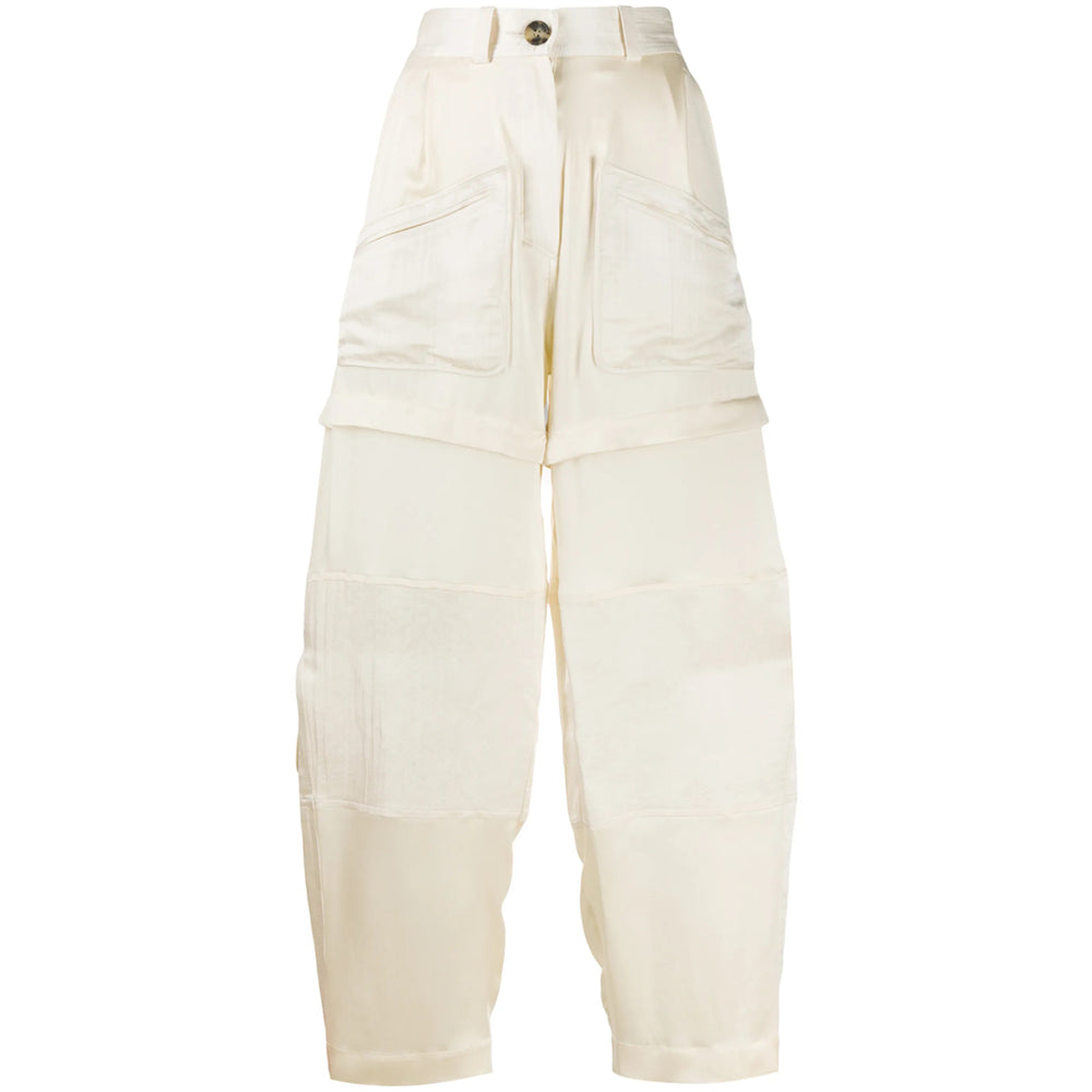Silk Linen Wide-leg Trousers