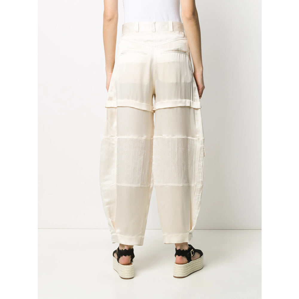 Silk Linen Wide-leg Trousers