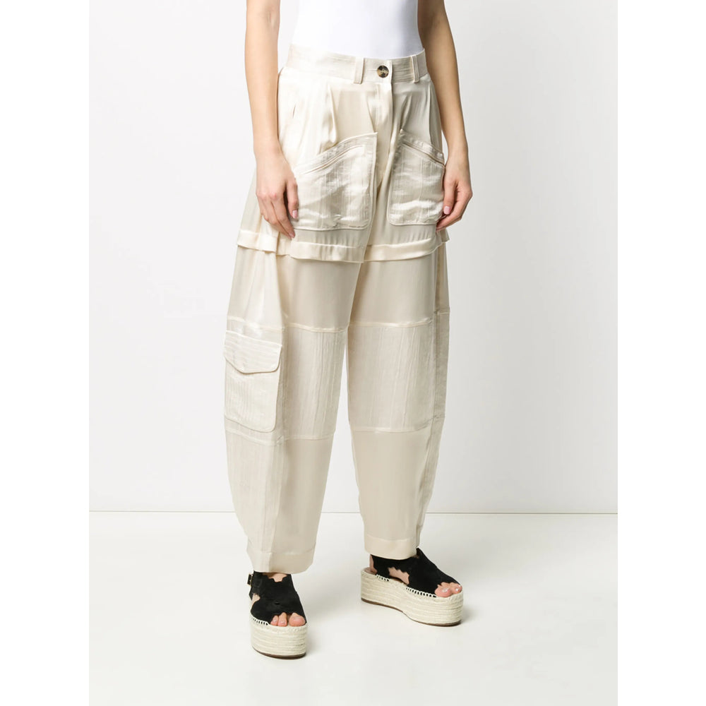 Silk Linen Wide-leg Trousers