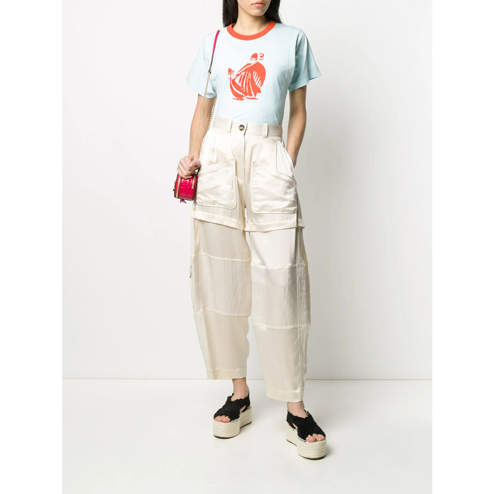 Silk Linen Wide-leg Trousers