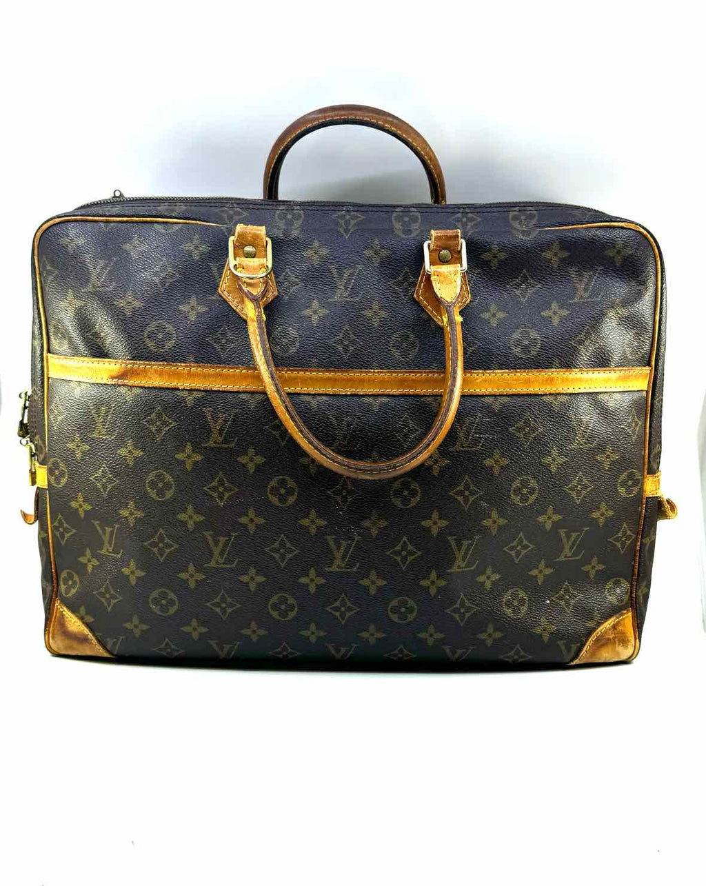 LOUIS VUITTON BROWN & BEIGE Coated canvas Monogram Briefcase