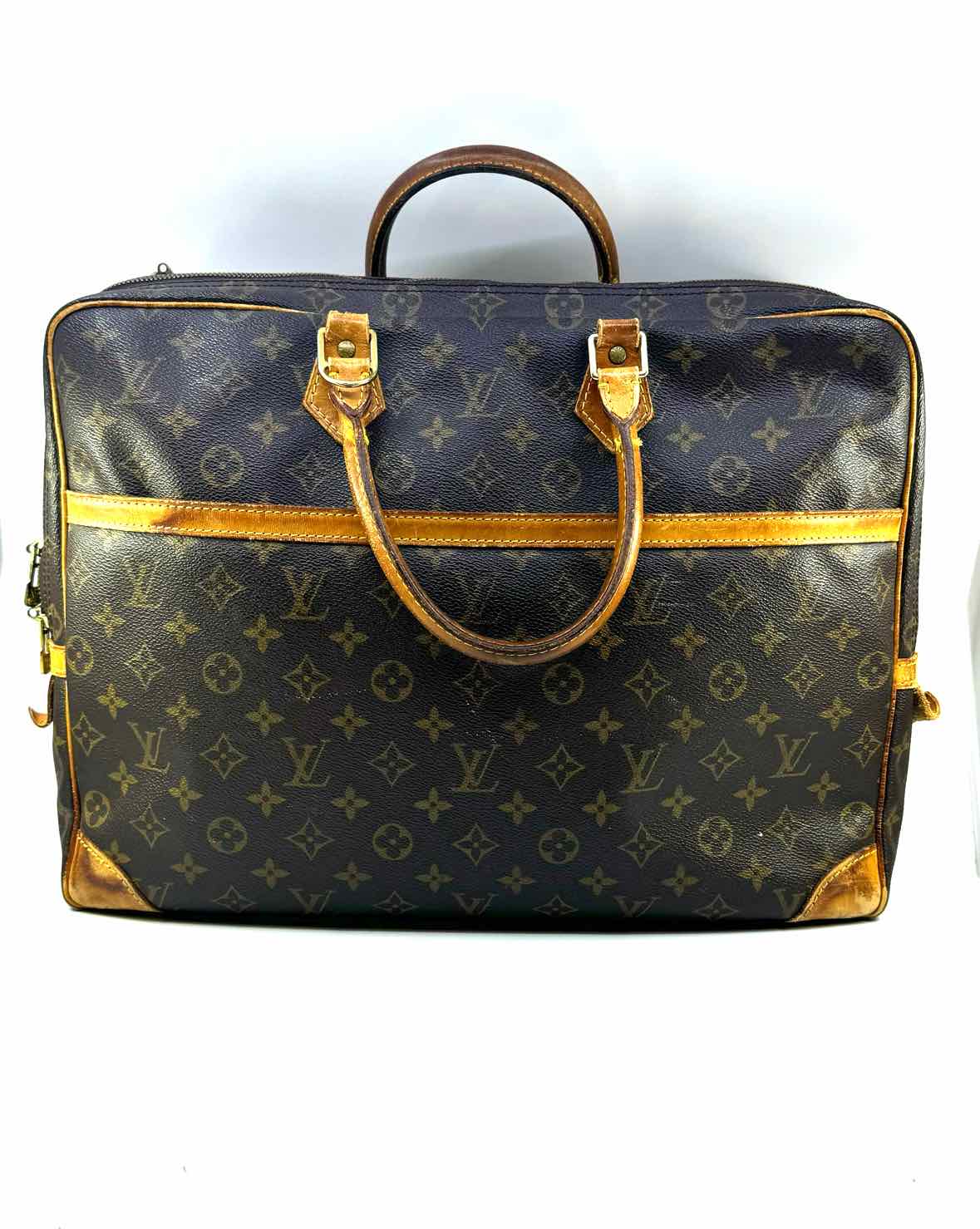 LOUIS VUITTON BROWN & BEIGE Coated canvas Monogram Briefcase