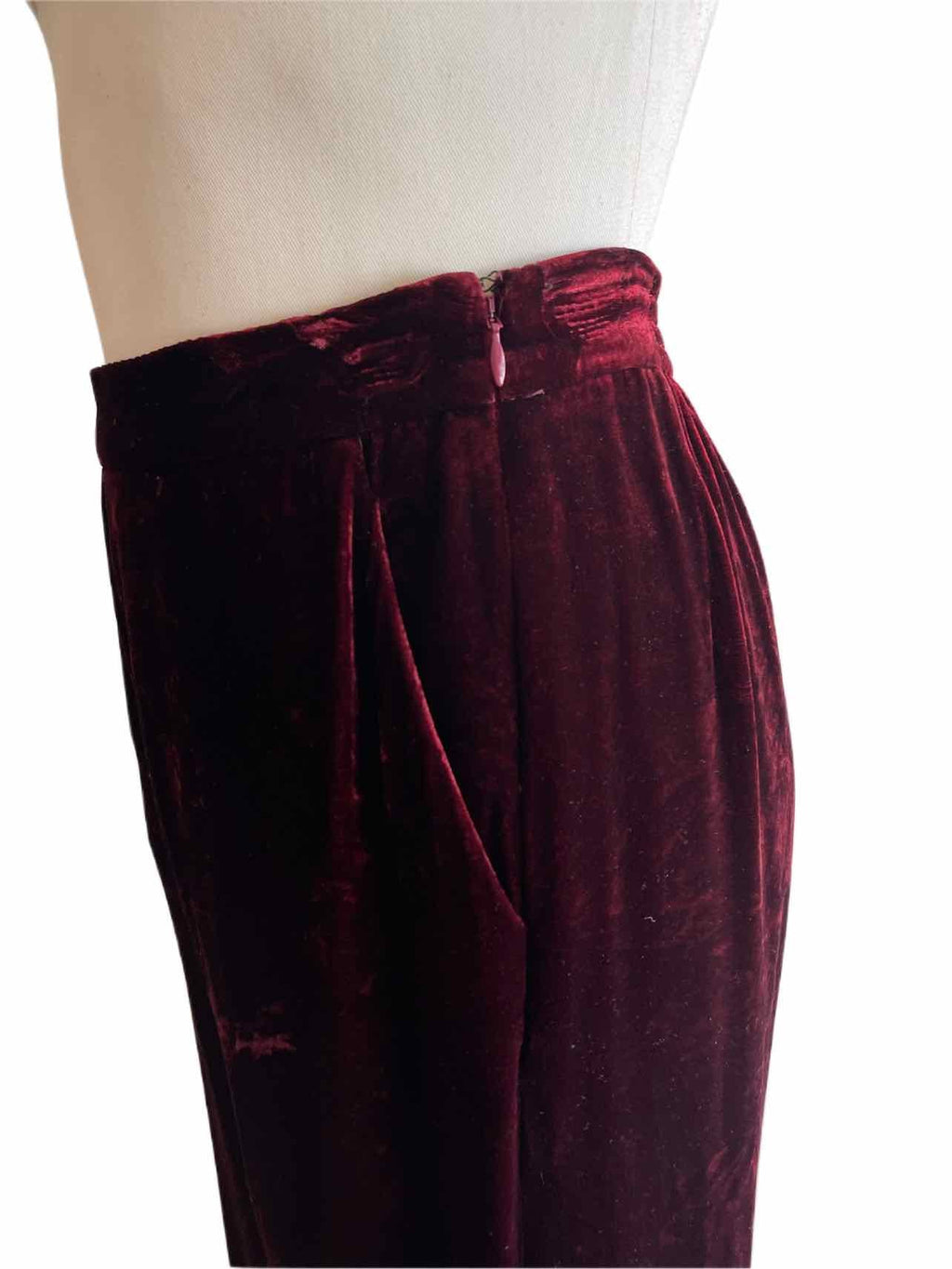 ETRO Wine Velvet Solid Pants | 2