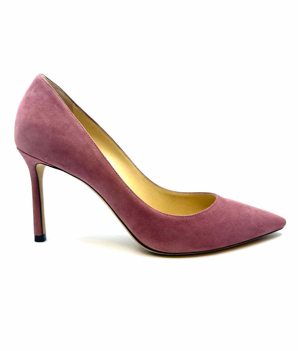 JIMMY CHOO Romy Size 7 Mauve Suede Solid Pumps