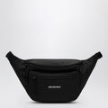 Explorer black nylon belt bag with logo