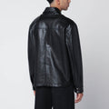 Black leather overshirt