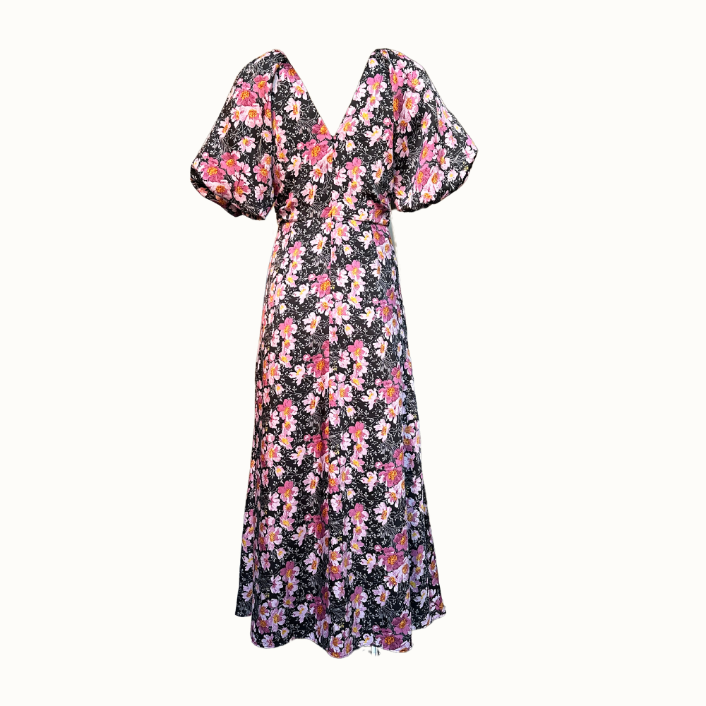 Cinq à Sept Brenton Cosmo Dress - Black/Mauve