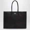 Troy tote bag in dark brown leather