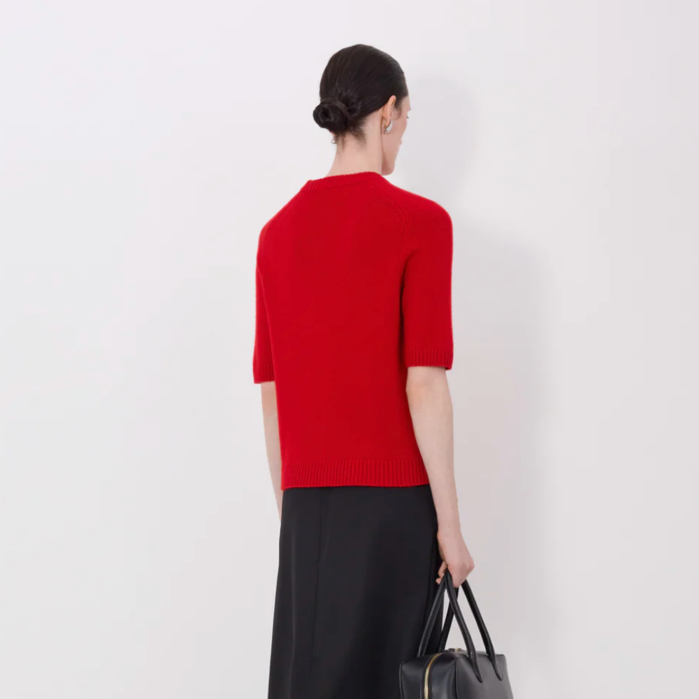 LouLou De Saison Dara Cashmere Top - Red