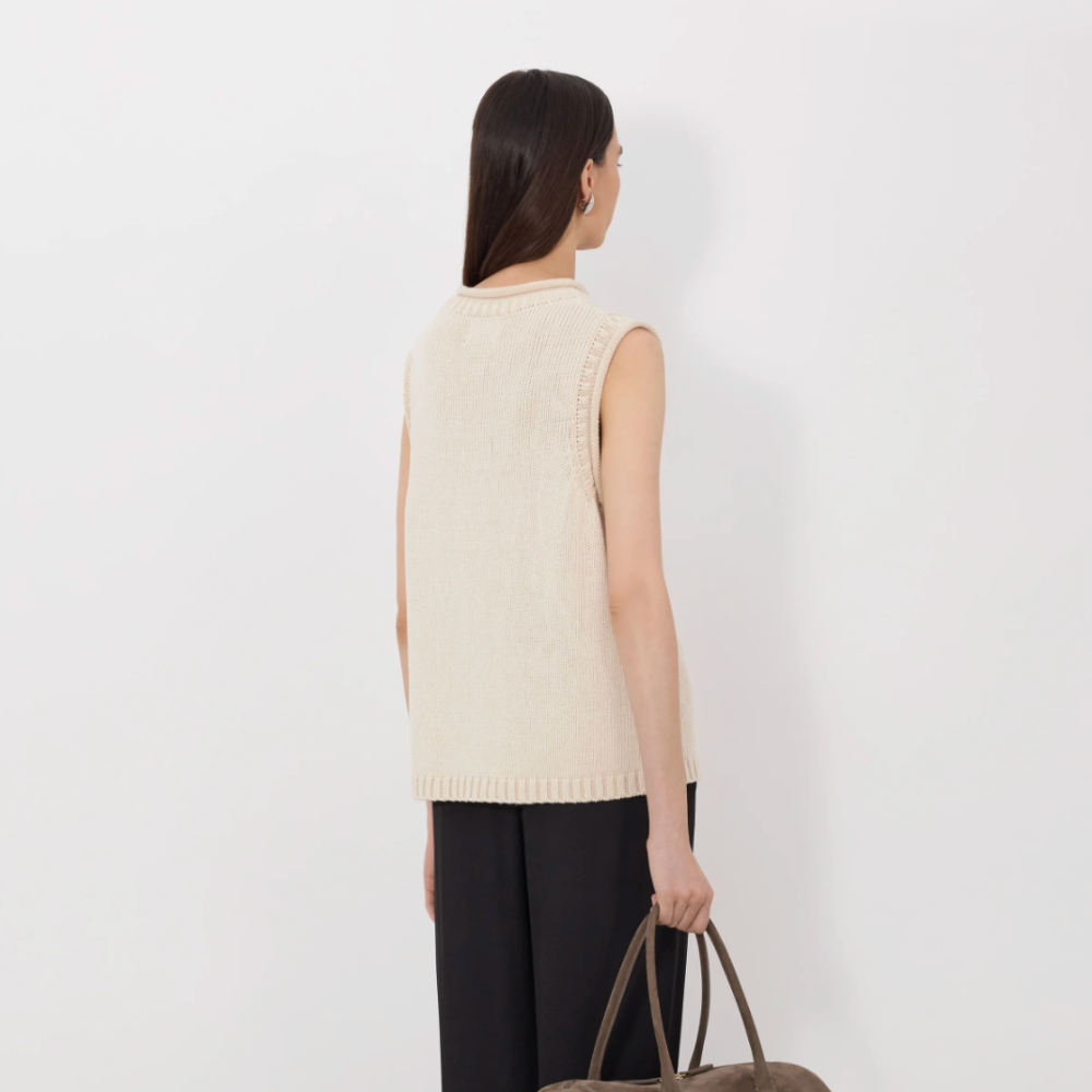 Loulou De Saison Effy Boxy Vest - Natural