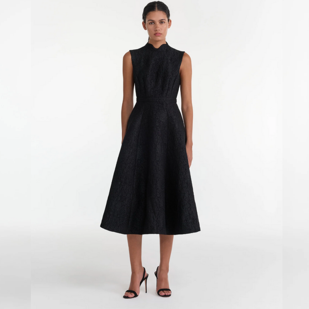 Saloni Flora Dress - Noir Rose
