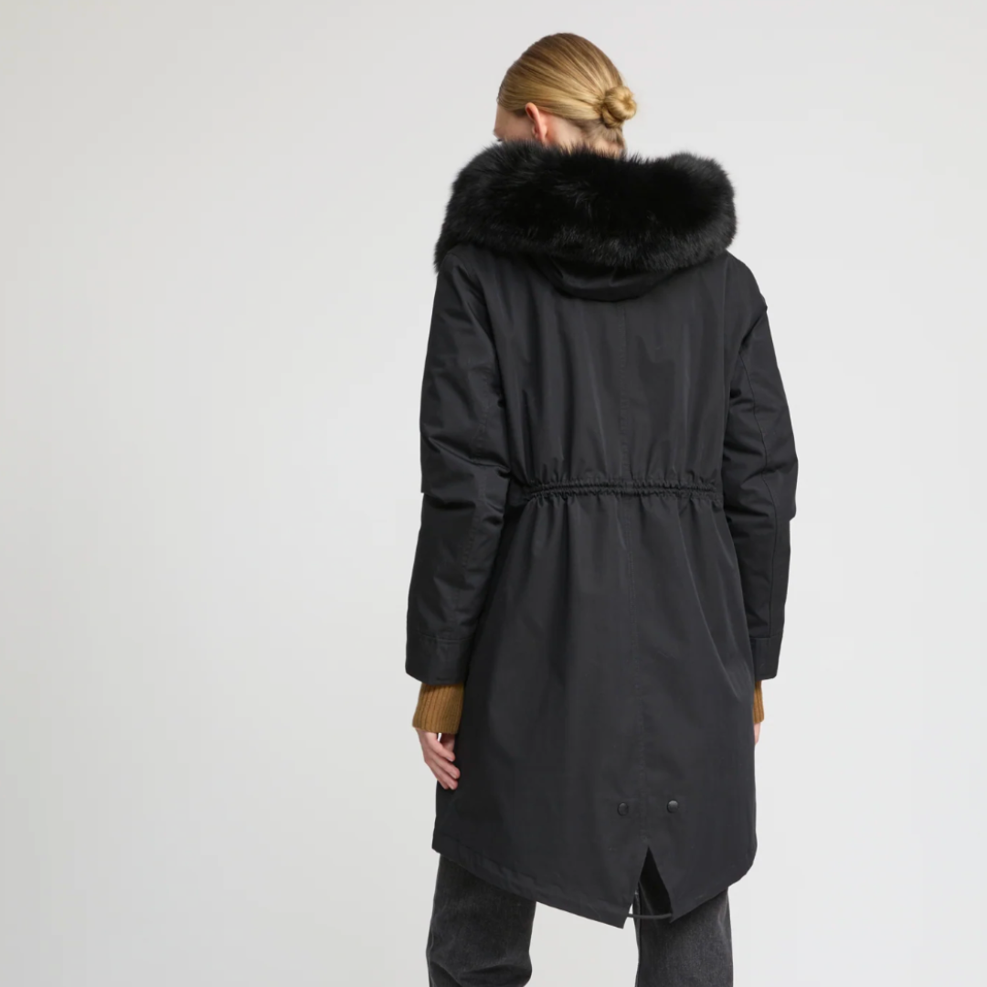 Yves Salomon Parka - Noir