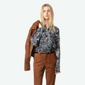 Zadig & Voltaire Truett Top - Soft Butterflies Encre