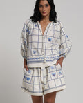 Viam Zoey Blouse in Blue
