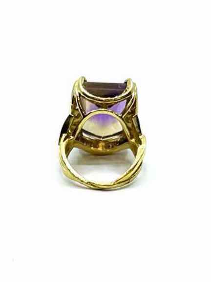 14K Ametrine Diamond Ring