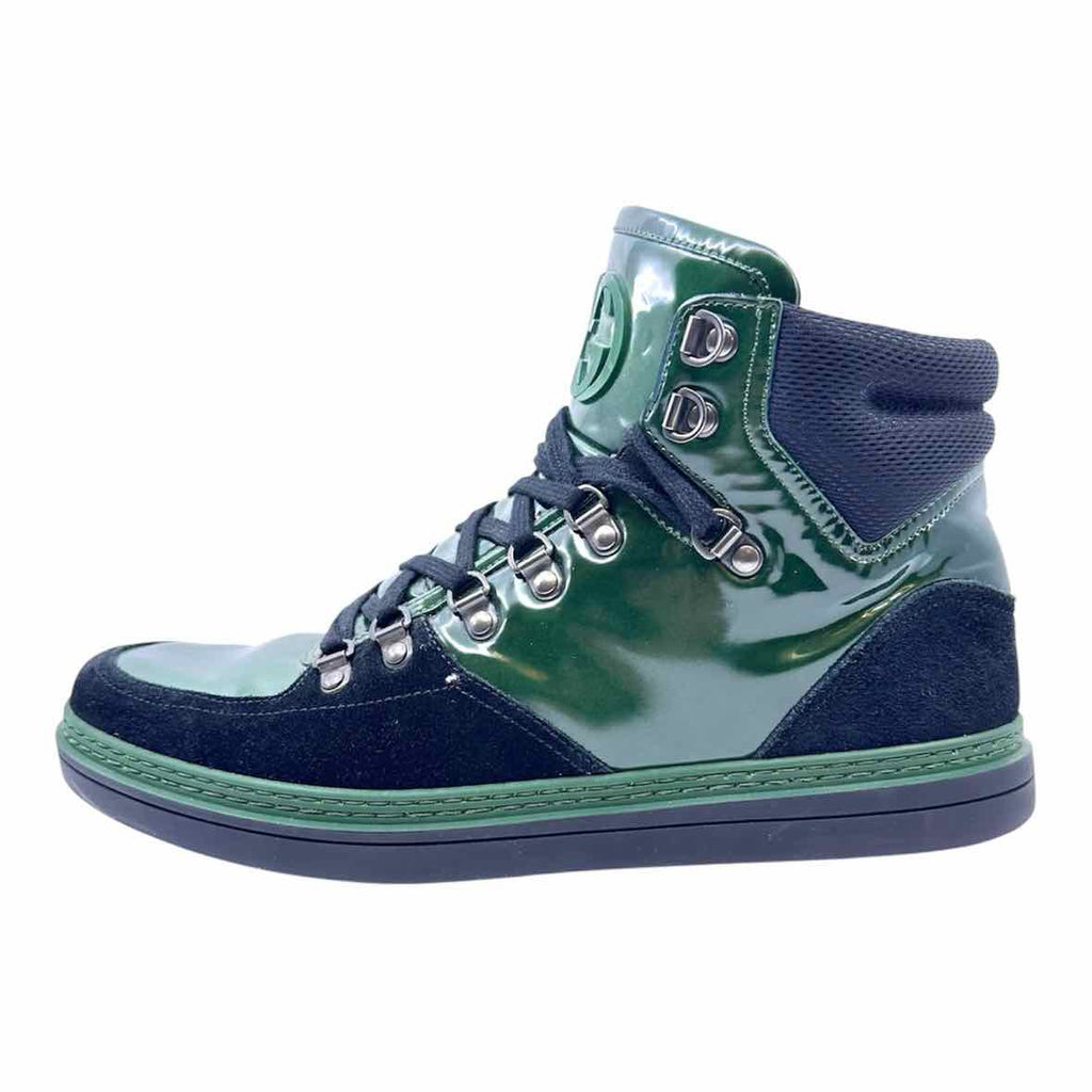GUCCI Size 8.5 Green, Black Men's Sneakers