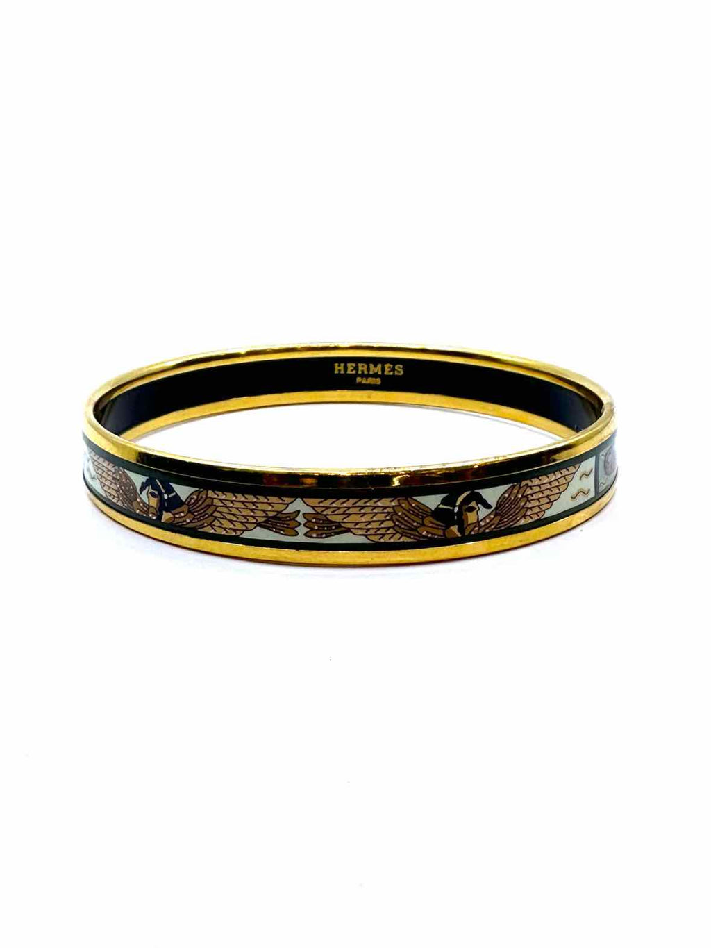 HERMES Green Print Bracelet