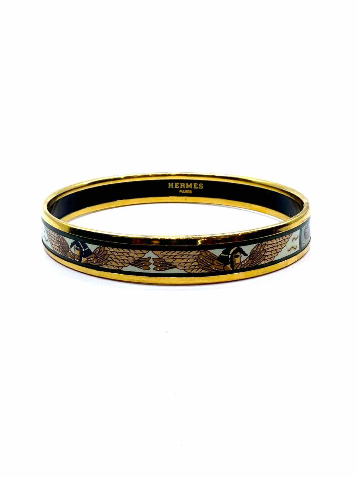 HERMES Green Print Bracelet