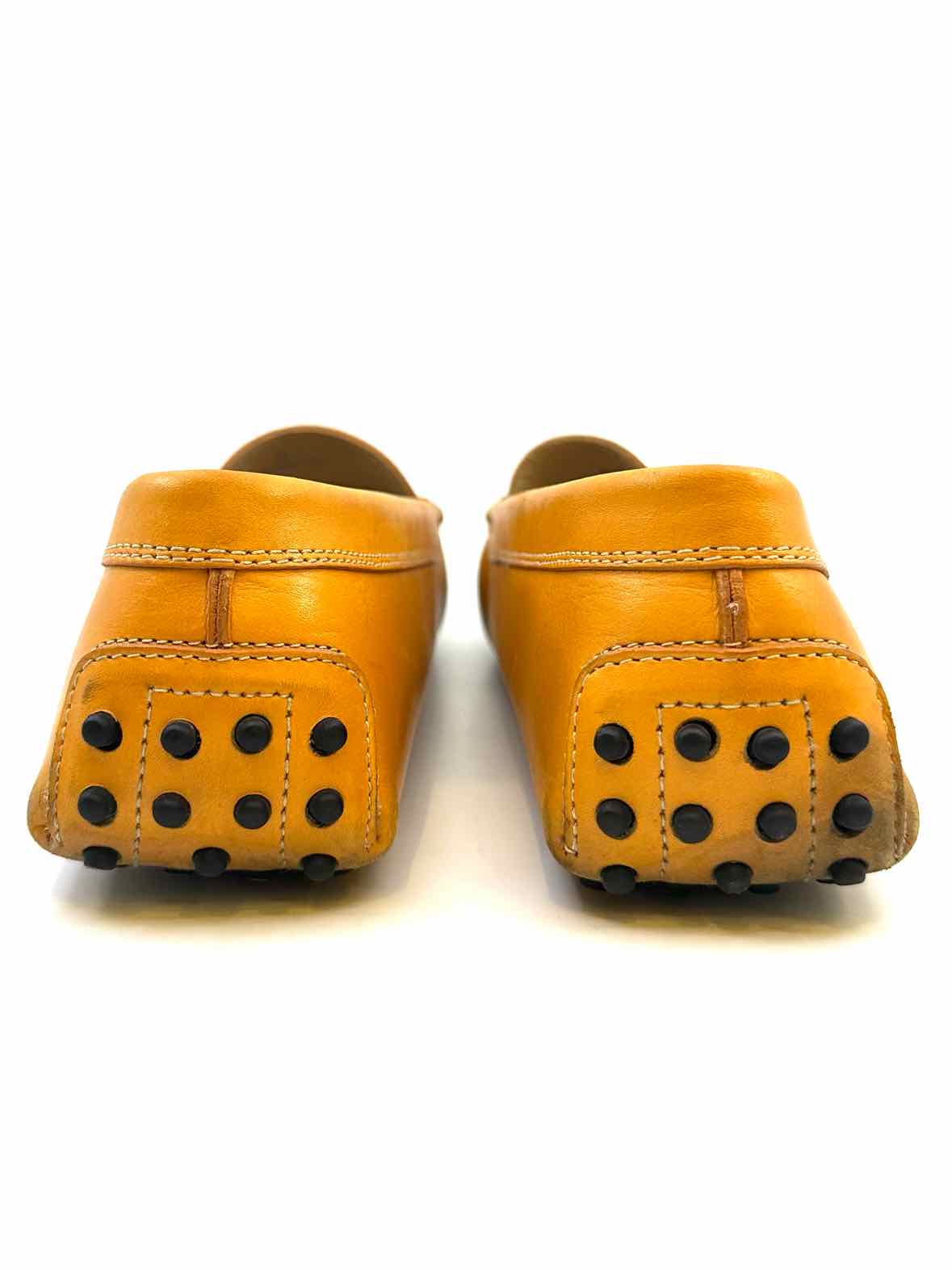 TOD'S Size 12 Mustard Leather Loafers