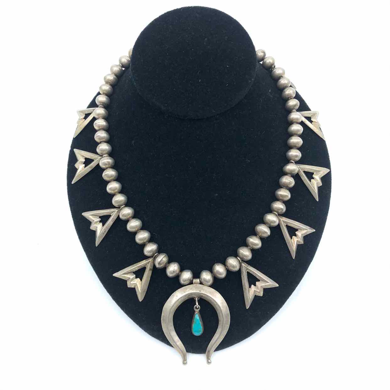 Sterling Silver Arrowhead Turquoise Necklace