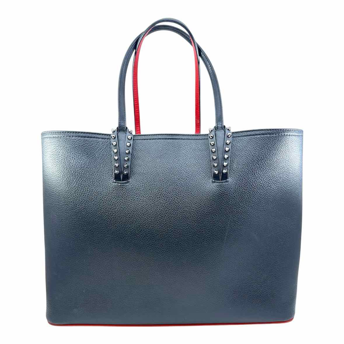 CHRISTIAN LOUBOUTIN Cabata Black Leather Solid Handbag