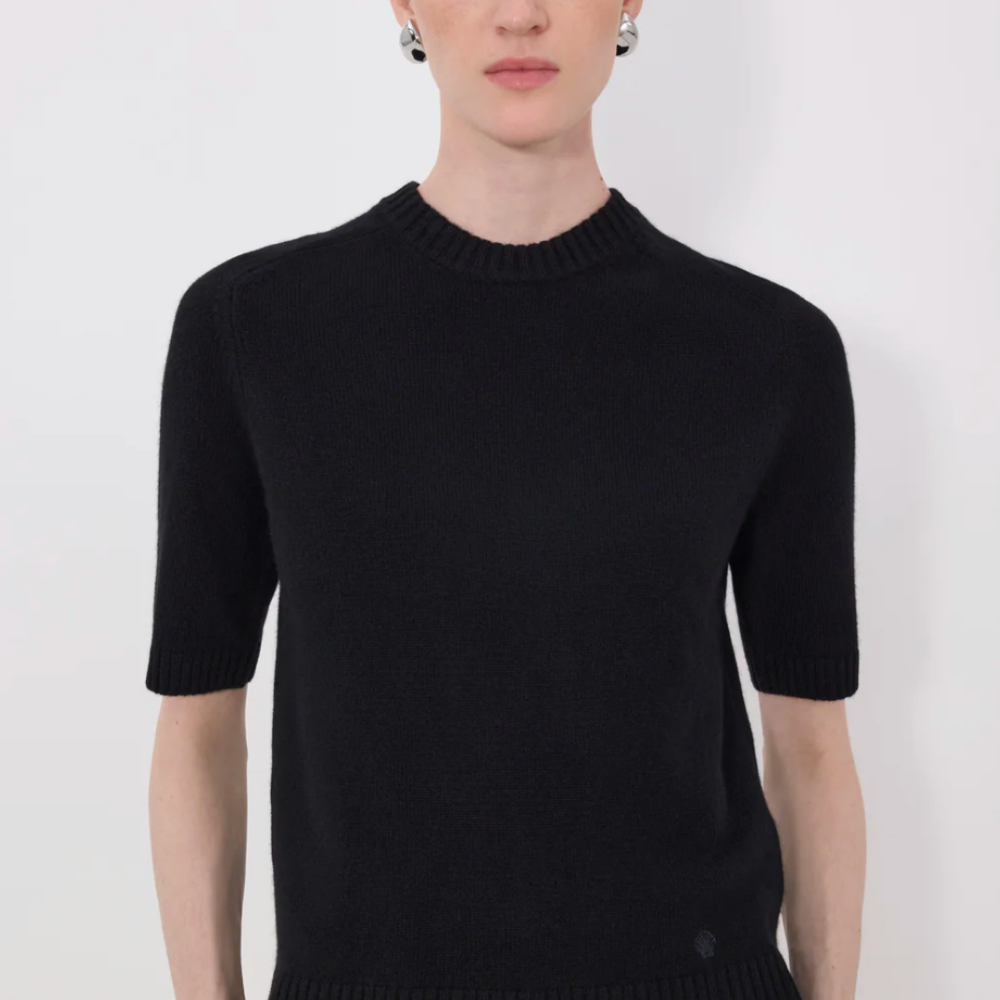 LouLou De Saison Dara Cashmere Top - Black