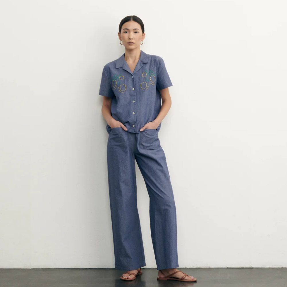 Maison Labiche Souchier Lemons Shirt - Carbon Blue