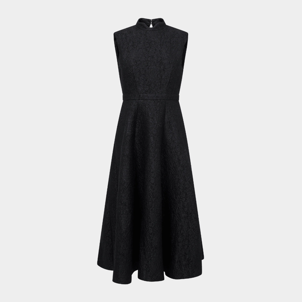 Saloni Flora Dress - Noir Rose
