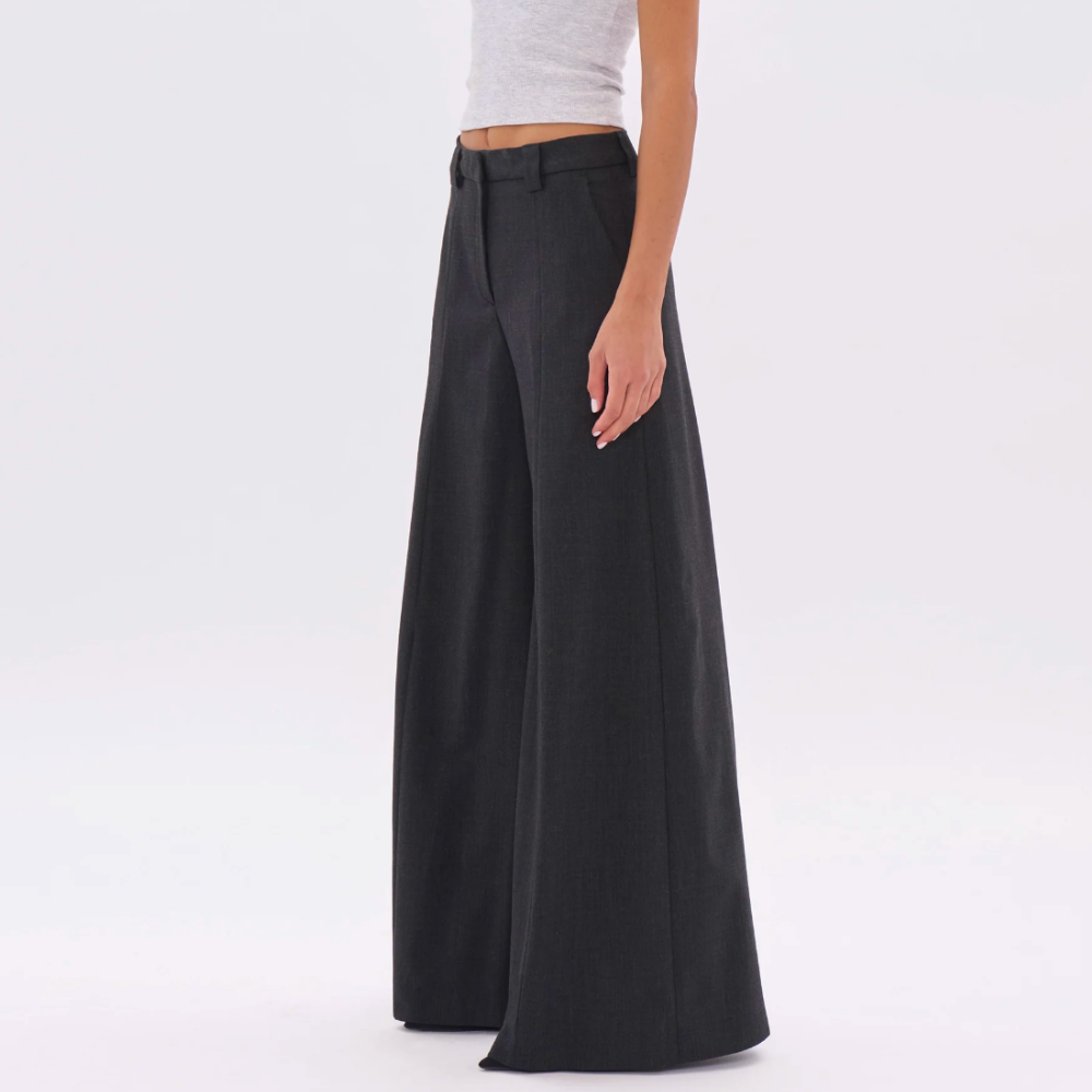 TheLatest Alma Trousers - Black Gabardine
