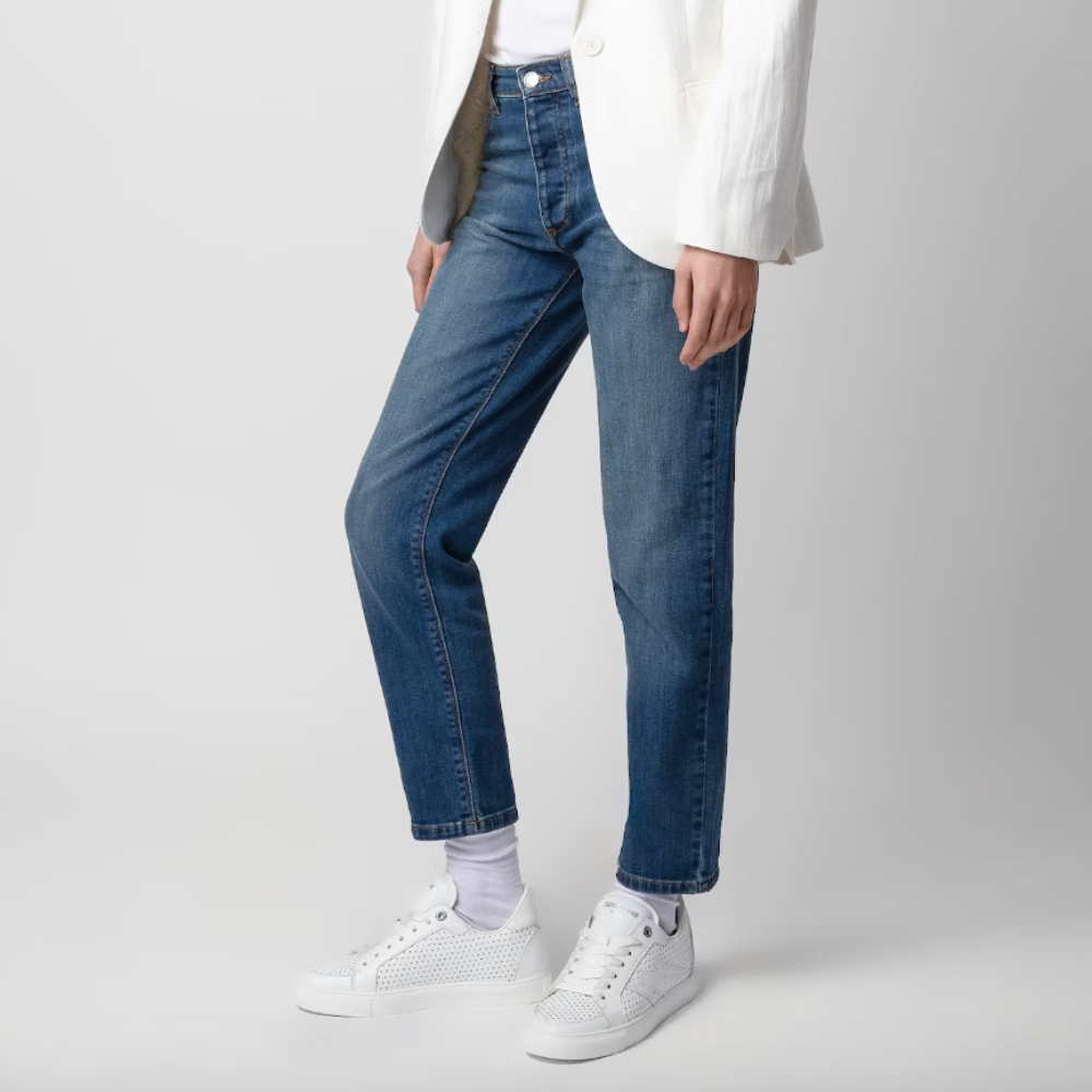 Zadig & Voltaire LA Flash Smooth Perfo Sneakers - Blanc