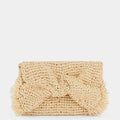 Anya Hindmarch Bow Clutch in Natural Raffia